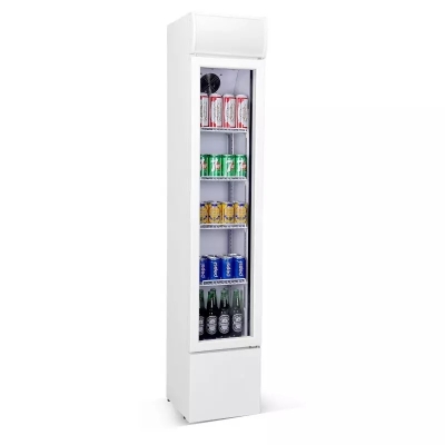 RÉFRIGÉRATEUR PORTE EN VERRE ÉTROIT